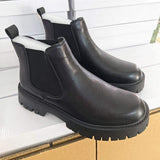 Classic Genuine Leather Chelsea Boots Durable Fashion Black Brown Formal Men Leather Ankle Boots