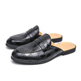 Round Toe Classic Design Fashion Loafers Summer Breathable Men Casual Half Shoes