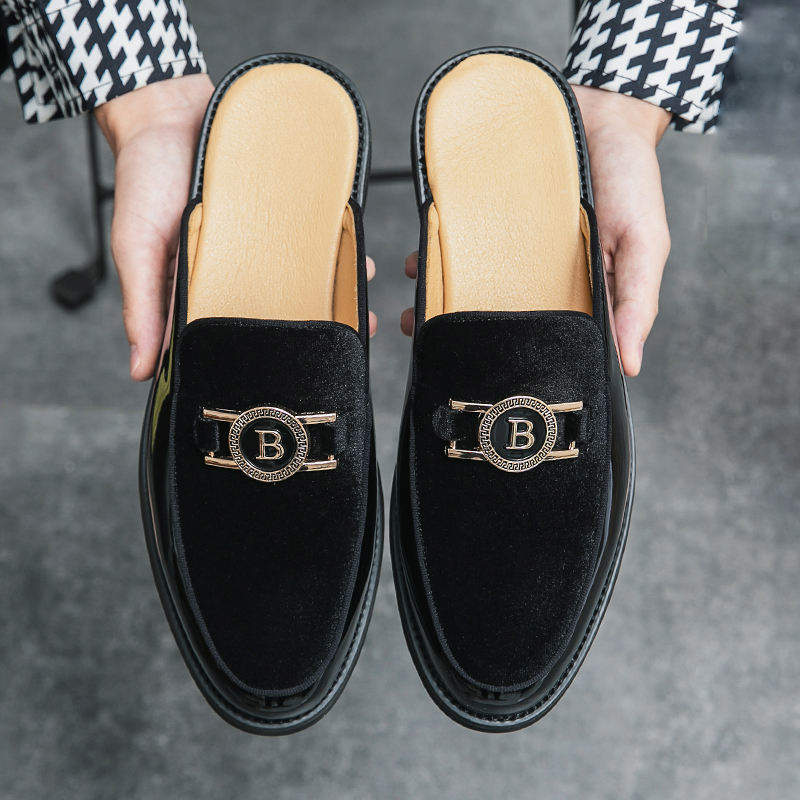 Flat Dress Shoes Comfortable Slippers Durable Lightweight Casual Men Half Loafer Shoes