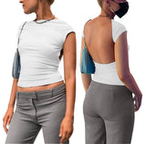 Modern Short-Sleeved Shirt Slim-fit T-shirt for Women Trendy Tops for Women