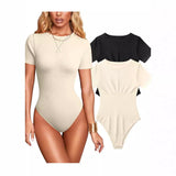 Short-sleeved Bodysuit Top Sexy Ladies Romper Women's Jumpsuit