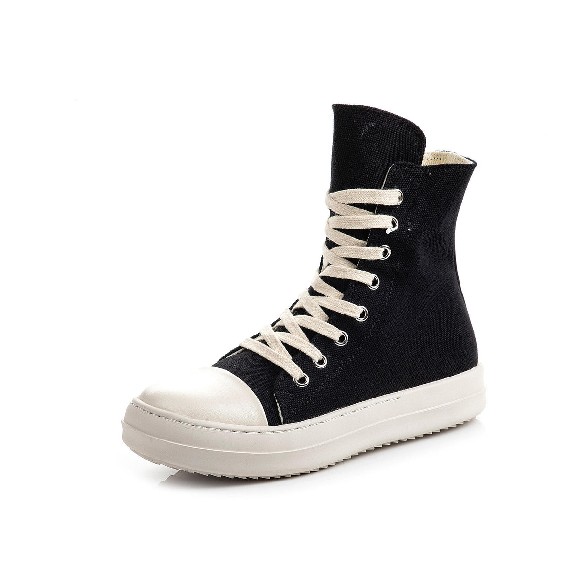 Unisex US12 Durable Zapatos Dama Canvas Platform Lace up Outdoor Footwear High Top Canvas Sneakers Women's Casual Shoes
