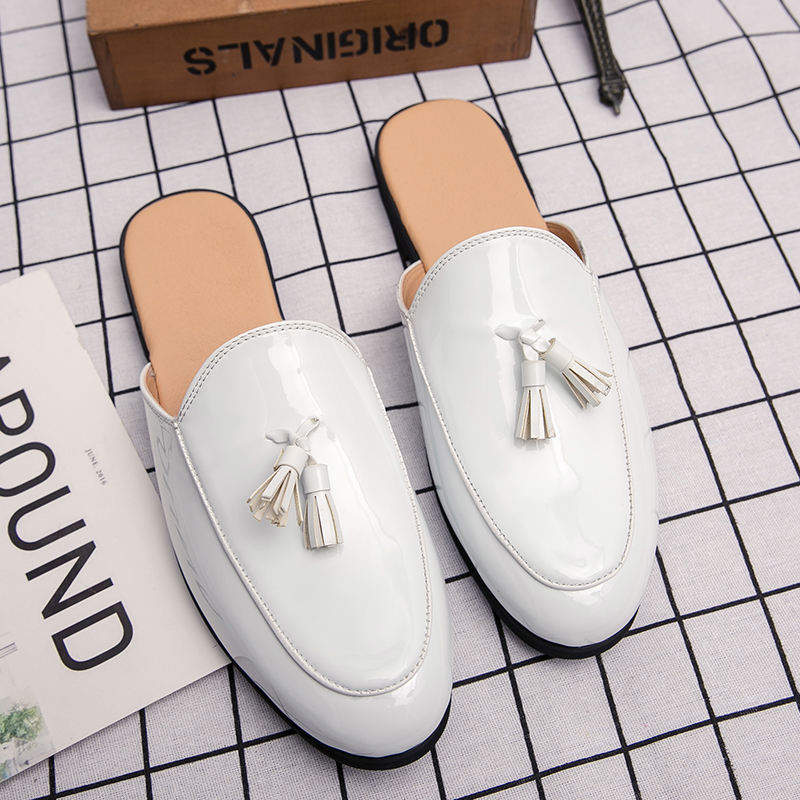 Tassel Half Shoes Comfortable Durable Lightweight Fashion Men Mules Casual Walking Shoes