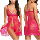 New Style Set Women's Sexy Spaghetti Strap Nightdress Erotic Set