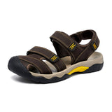 Best Grade Pure Full Grain Leather Material Durable Structure Comfortable Summer Genuine Leather Sandals for Men