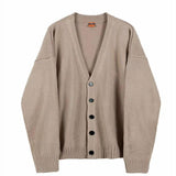 Men Knit Cardigan Oversized Loose Button Down Waffle Knit Sweater Coat Casual Daily Street Outerwear