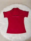 Cheap Slim-fit Trendy Short-sleeved T-shirt Women's 2025 Summer New French Square Collar Short Top