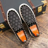 Men Casual Dress Shoes Loafers Comfortable Lightweight Rivet Upper Durable Good Looking Fashion Men Slip on