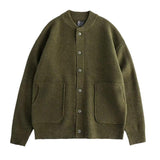 Men Solid Crew Neck Knit Cardigan Loose Oversized Button Down Sweater Jacket Casual Daily Outerwear