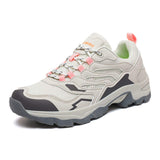 All Terrain Hiking Shoes Ergonomic Ankle Support Aggressive Tread Pattern Moisture-Wicking Lining Weatherproof Outdoor Footwear