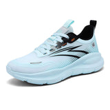 Streamlined Aerodynamic Breathable Mesh Sports Running Shoes with Shock Absorption Lightweight Sole