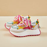 Floral Chaussures Femme Tendance Korean Canvas Casual Shoes Women's Vulcanized Platform Sneakers