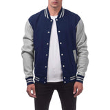 Men's Regular Sleeve Varsity Jackets Supplier Button-Down Baseball Coat Casual Fleece Jacket