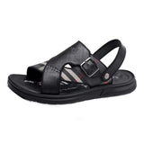 Summer High Quality Arabics Sandals Breathable Genuine Leather Arab Sandals Men Sandale Slippers