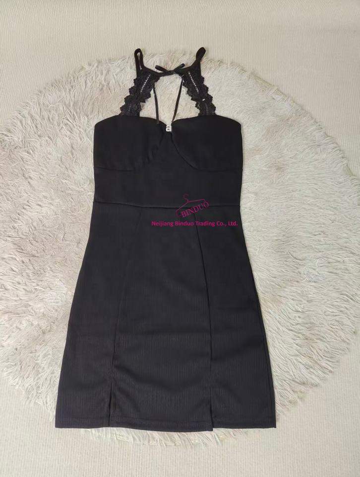 Hot Girl Style Bodycon Dresses Fashionable Slim-fit Mini Dress Sexy Halter Neck Dress