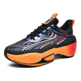 Futuristic Lightweight Mesh Running Shoes with Lightning Design Advanced Cushioning System High-Traction Rubber Outsole for Men