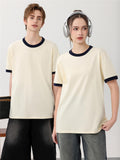 220 Grams Cotton Round Neck Base Shirt Streak Long Sleeve T-shirt Loose-fit Long Sleeve Short Top