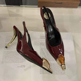 Elegant Black Chic Slingback Pumps with 7CM/9CM Heels for Women