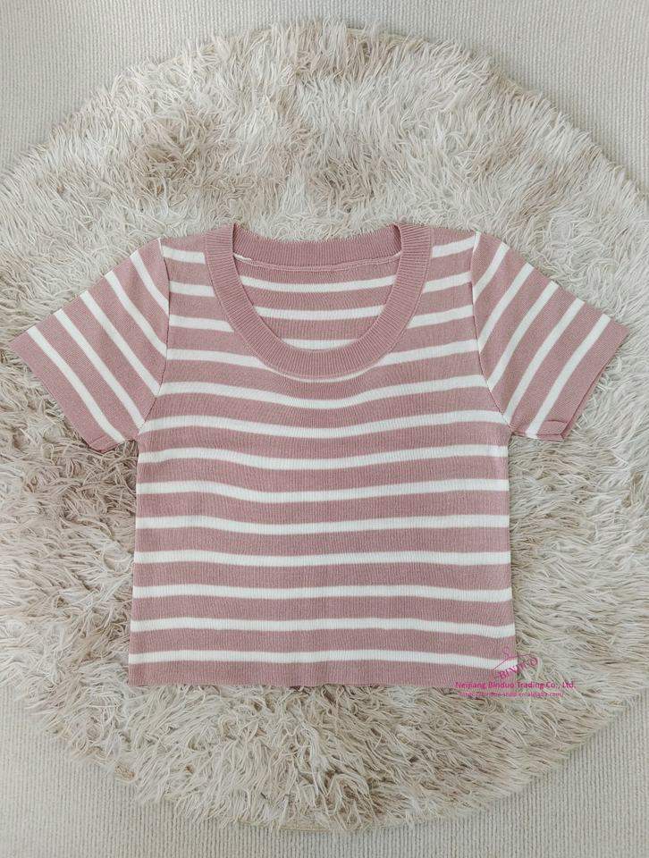 Knitted Women's Clothing Premium Quality T-shirt Fashionable Tops for Women