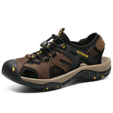 Genuine Leather Sandals Comfortable Summer Casual Shoes Hard Wearing Leather Sandals Men