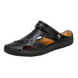 Genuine Leather Upper Cow Skin Casual Slippery Comfortable Breathable Men Sandals Shoes Leather