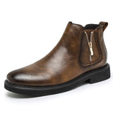Good Quality Soft Sole Comfortable Durable Classy Designers Hot Selling Black Leather Casual Ankle Boots