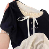 2026 Faux Two-piece Short-sleeved Women's T-shirt Summer Design Sense Niche Slim All-match Top