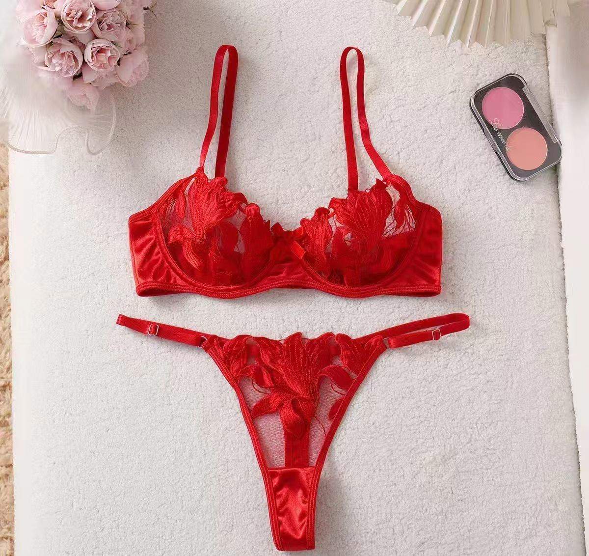 High Quality Elegant Lace Women Femme Sexy Lingerie Sets