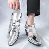 Buckle Strap Durable Sliver Gold Blue Color Hot Selling Summer Casual Flat Sandals Durable Men Walking Shoes