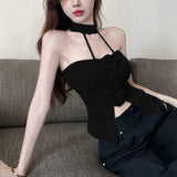 Halter Camisole Women's Outer Wear Summer Thai Sweet Spice Girl Sleeveless Top