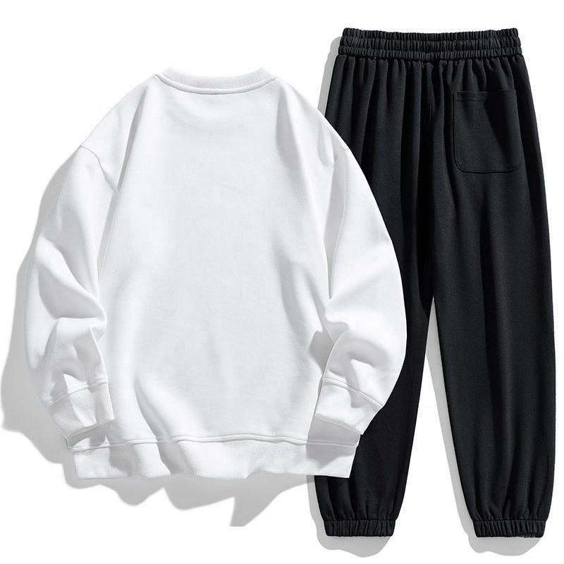Sports Crewneck Men's Suit Spring and Autumn New Thin Long-sleeved Pullover Sweatshirt Fashionable Casual Running Two-piece Set