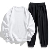 Sports Crewneck Men's Suit Spring and Autumn New Thin Long-sleeved Pullover Sweatshirt Fashionable Casual Running Two-piece Set