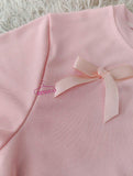 Bow Tops for Women Slim-fit Women's Clothing Fashionable Short-sleeved Blouse