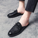 Classic Design Hot Selling Fashion Comfortable Bowknot Backless Loafers Formal Casual Half Shoes for Men