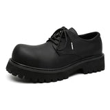 Thick Sole Round Toe White Yellow Color Dress Shoes Lace up Durable Good Quality Handsome Daily Casual Men Derby Shoes