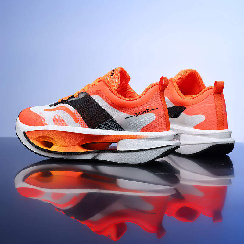 Futuristic Vibrant Design High Performance Athletic Shoes with Shock-Absorbing Sole Durable Rubber Outsole for All Terrains