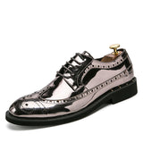 Derby Shoes for Men Formal Business Men Formal Dress Shoes Full Brogues Wing Tips Men Shoes