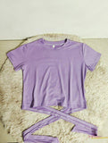 Classic Women's T-shirts Backless Short-sleeved Blouse Fashionable Crop Top