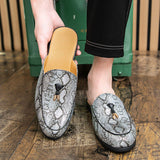 Summer Outdoor Casual Comfortable Slippers Hard Wearing Classic Easy Wear Handsome Tassel Half Loafers for Men