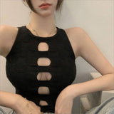 Navel-revealing Fashion Knitted Small Camisole Knitted Tank Top Female Outside Underwear Vest Camisole