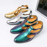 Buckle Strap Durable Sliver Gold Blue Color Hot Selling Summer Casual Flat Sandals Durable Men Walking Shoes