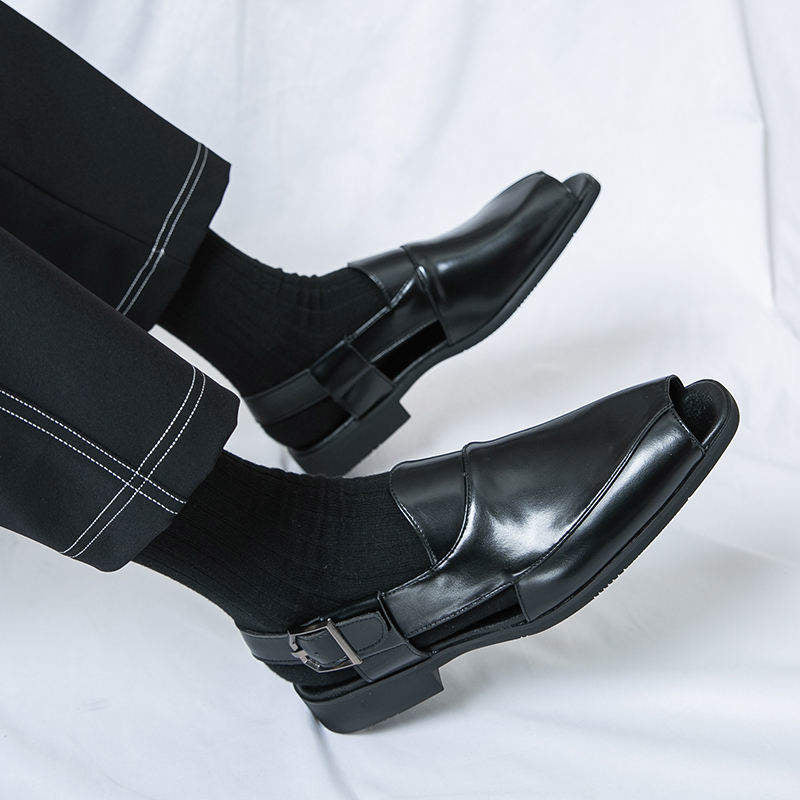 Latest Design Hot Selling Yellow Black Summer Casual Dress Shoes Sandals Durable Comfortable Slip on