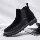Black Color Comfortable Soft Sole Good Looking Fashion Classic Premium Real Leather Ankle Boots for Men