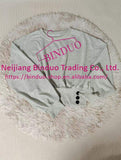 Elegant Buckle Long-sleeved Top Crewneck Loose-fit Women's Long Sleeve Top