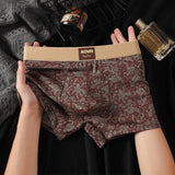 Classical Rose Men's Underwear Cotton Boxer Bottom Pants Boys New Style Personalized Skin-Friendly Breathable Four-Corner Pants