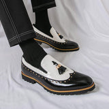 Latest Design Pointed Toe Good Looking Formal Dress Shoes Durable Tassel Loafers for Men