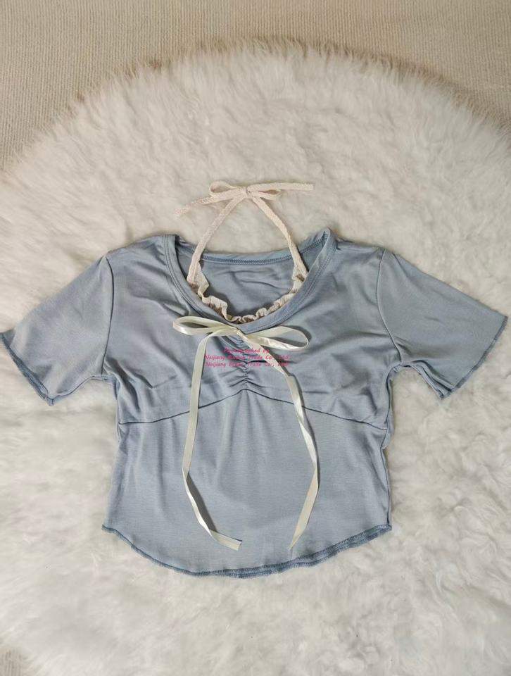 2026 Faux Two-piece Short Sleeve Women's T-shirt Design Sense Niche Slim Top
