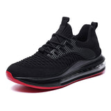 Breathable Knitted Sneakers with Air Cushion Lightweight Walking Shoes for Casual Athletic Wear