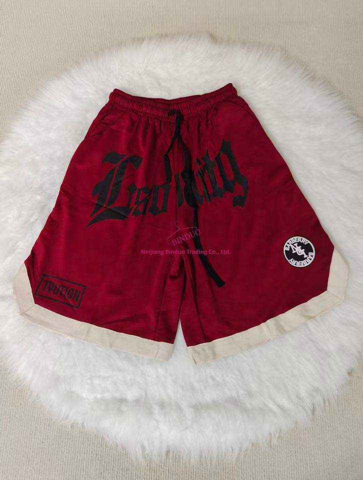 Summer Trendy Casual Men's Shorts American Style Drawstring Retro Loose All-match Pants High Street Basketball Pants