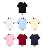 220 Grams Cotton Round Neck Base Shirt Streak Long Sleeve T-shirt Loose-fit Long Sleeve Short Top